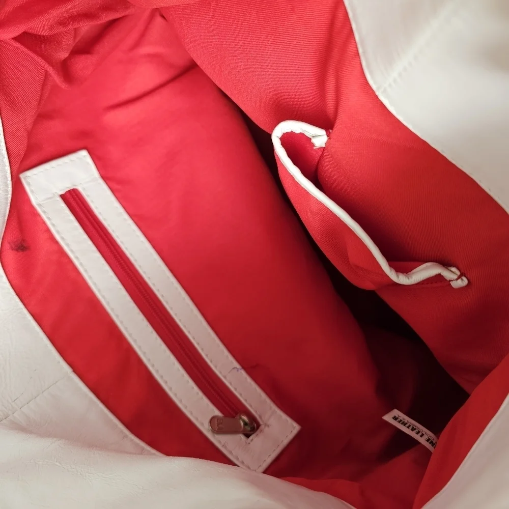 Sopheea genuine white leather bag.
